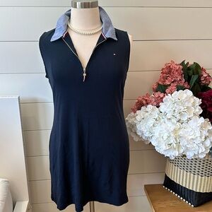 Tommy Hilfiger knit blue collar dress XL